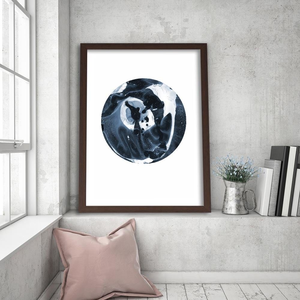 Glezna brūnā rāmī - Abstract Circle Home Trends DECO