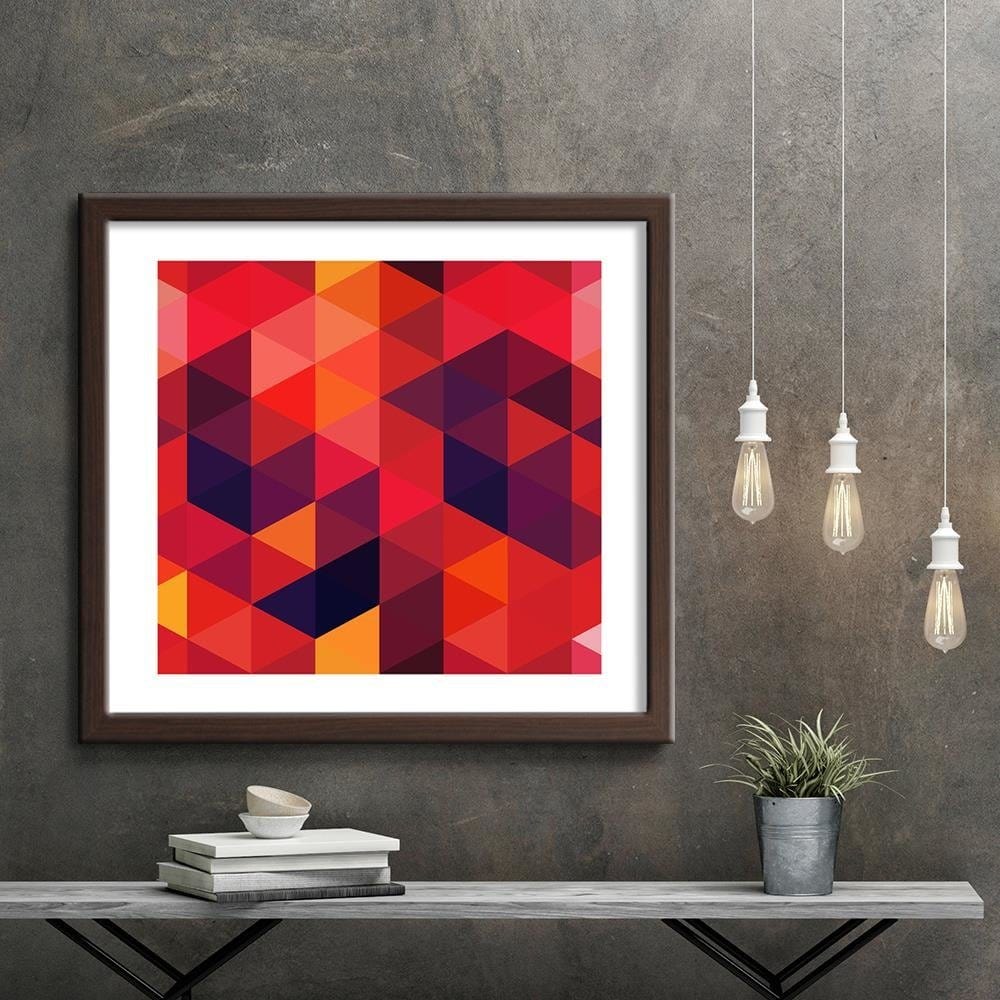 Glezna brūnā rāmī - Abstract Pattern 2 Home Trends DECO