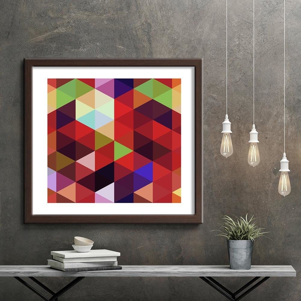 Glezna brūnā rāmī - Abstract Pattern 3 Home Trends DECO