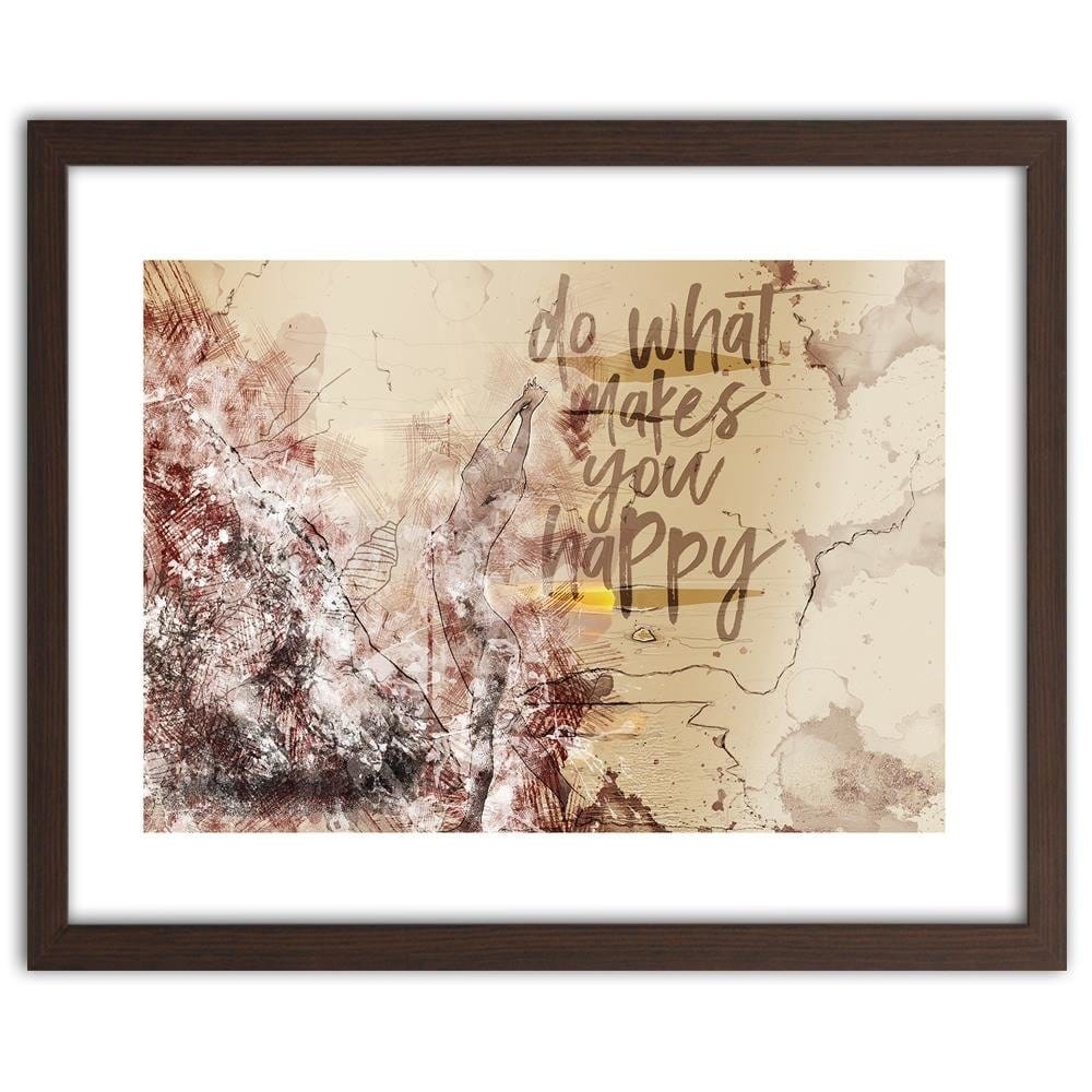 Glezna brūnā rāmī - Abstract Silhouette Of A Woman Home Trends DECO