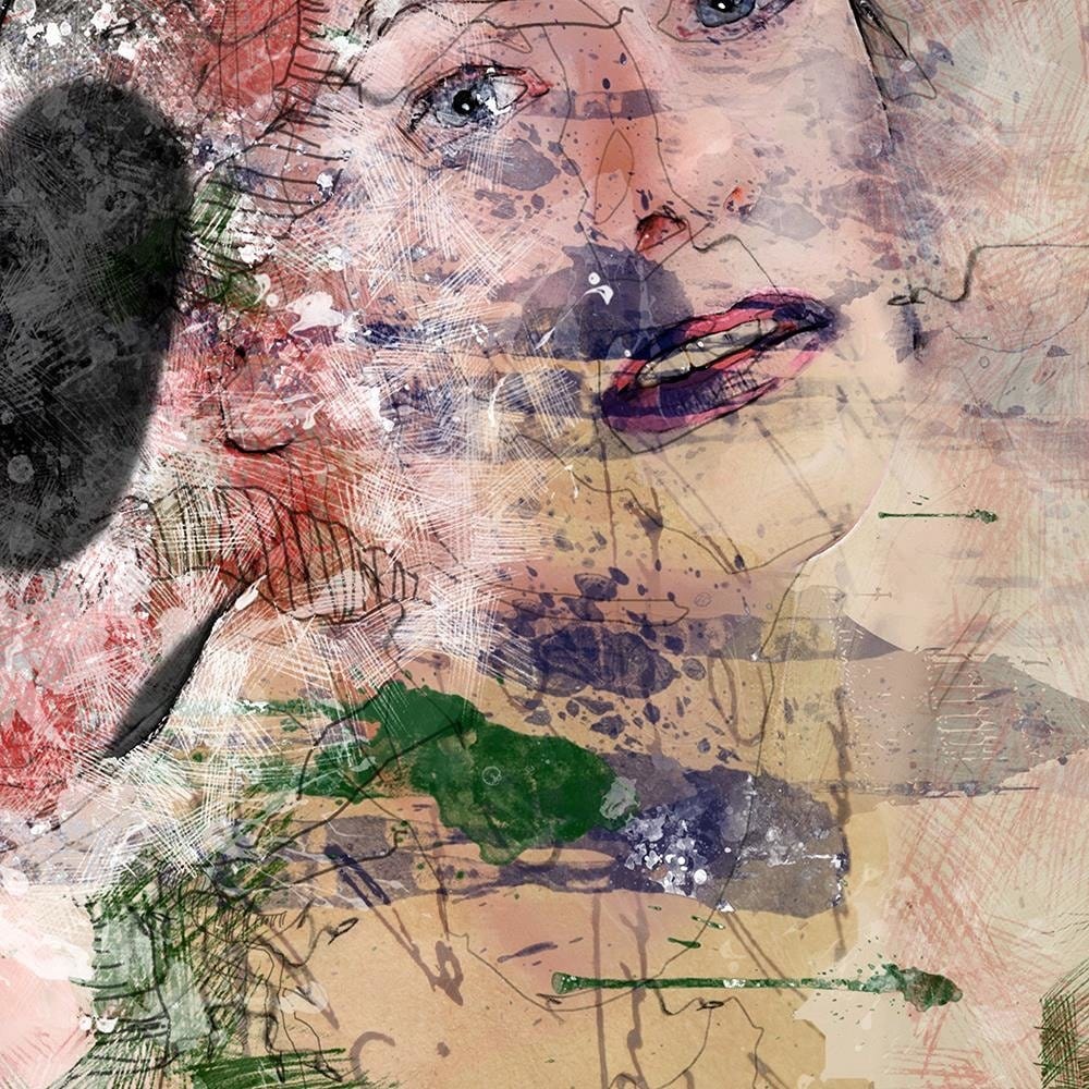 Glezna brūnā rāmī - Abstract Woman's Face Home Trends DECO