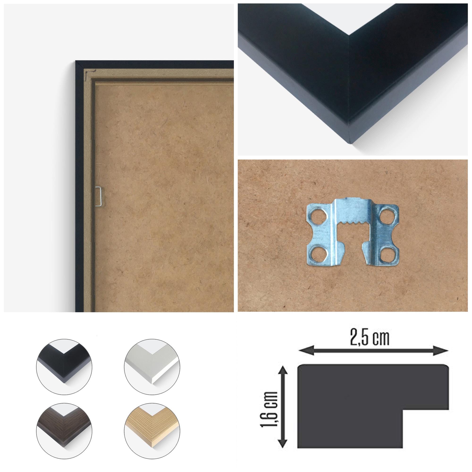 Glezna brūnā rāmī - Abstraction With A Black Pattern Home Trends DECO