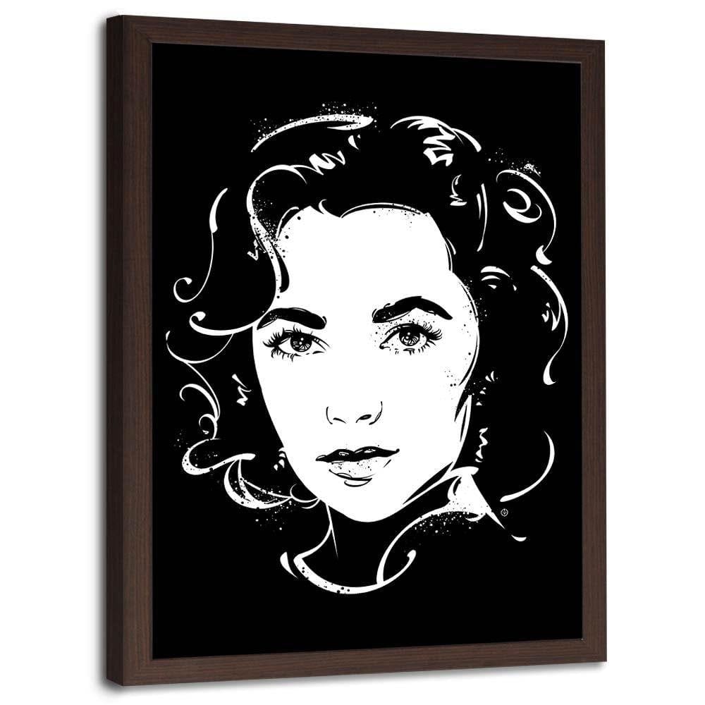 Glezna brūnā rāmī - Actress Image Black And White Home Trends DECO