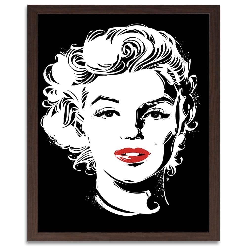 Glezna brūnā rāmī - American Actress Black And White Home Trends DECO