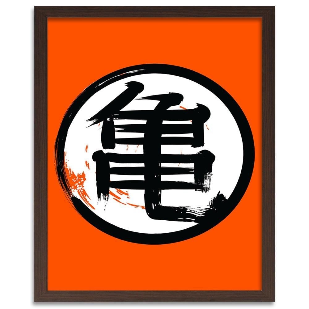 Glezna brūnā rāmī - Anime Morife Orange Home Trends DECO