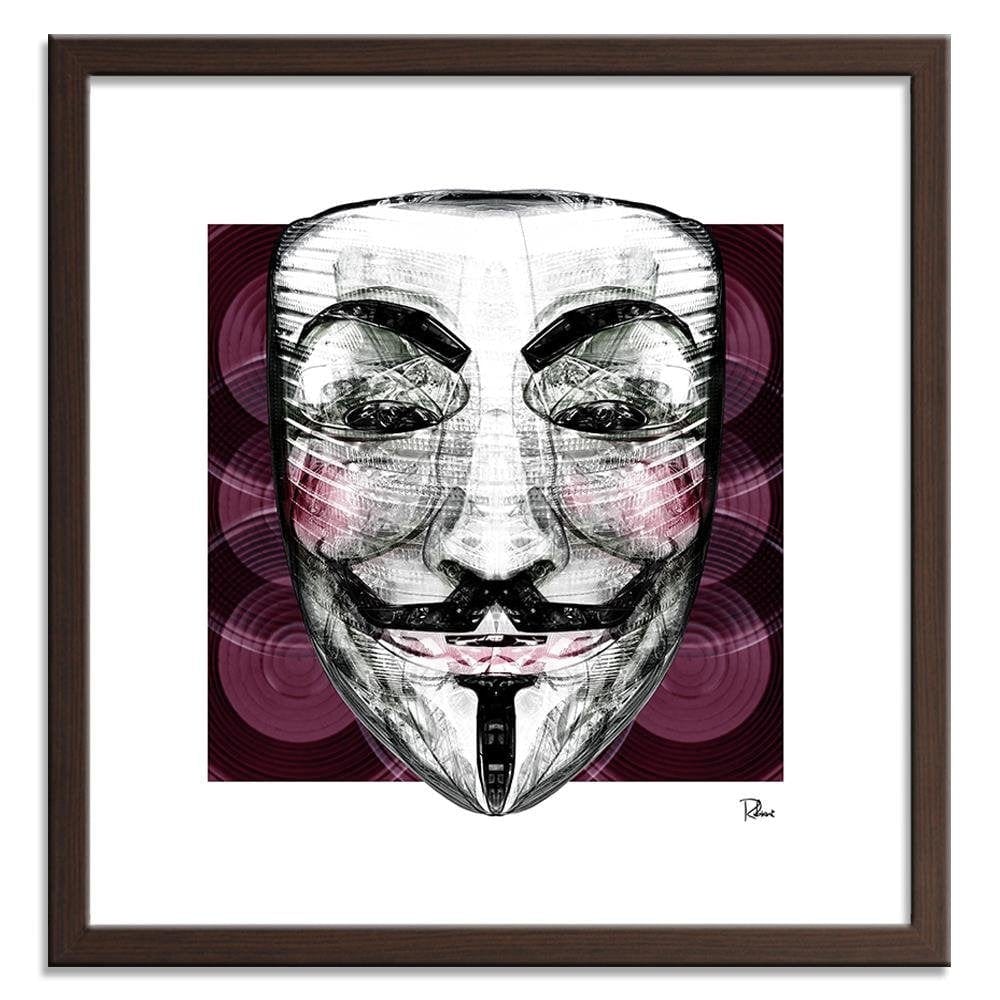 Glezna brūnā rāmī - Anonymous Mask Home Trends DECO