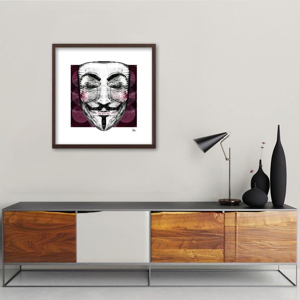 Glezna brūnā rāmī - Anonymous Mask Home Trends DECO