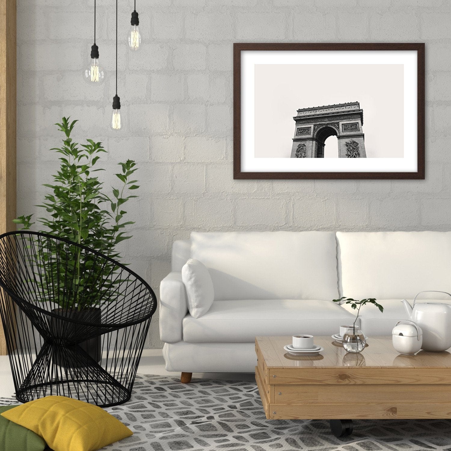 Glezna brūnā rāmī - Arc De Triomphe Home Trends DECO