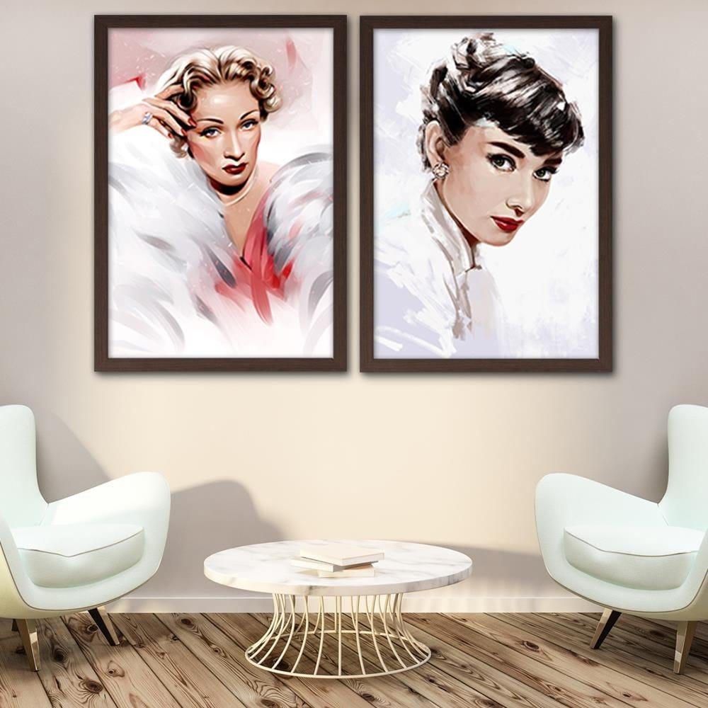 Glezna brūnā rāmī - Audrey Home Trends DECO