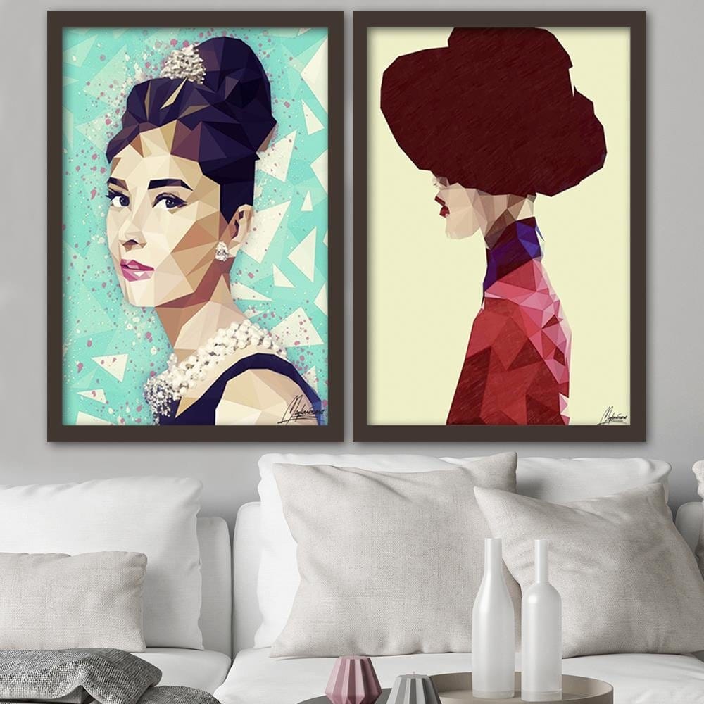 Glezna brūnā rāmī - Audrey Home Trends DECO