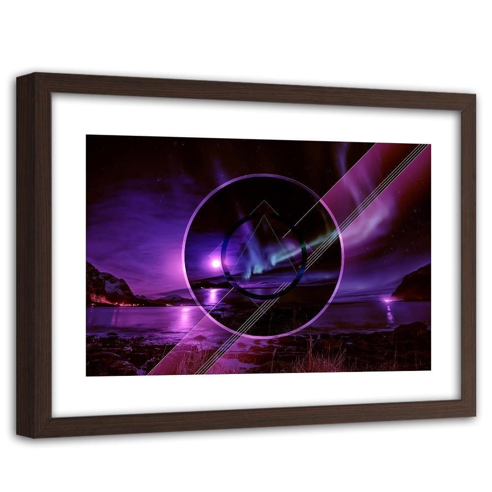 Glezna brūnā rāmī - Aurora 2 Of Geometric Figures Home Trends DECO