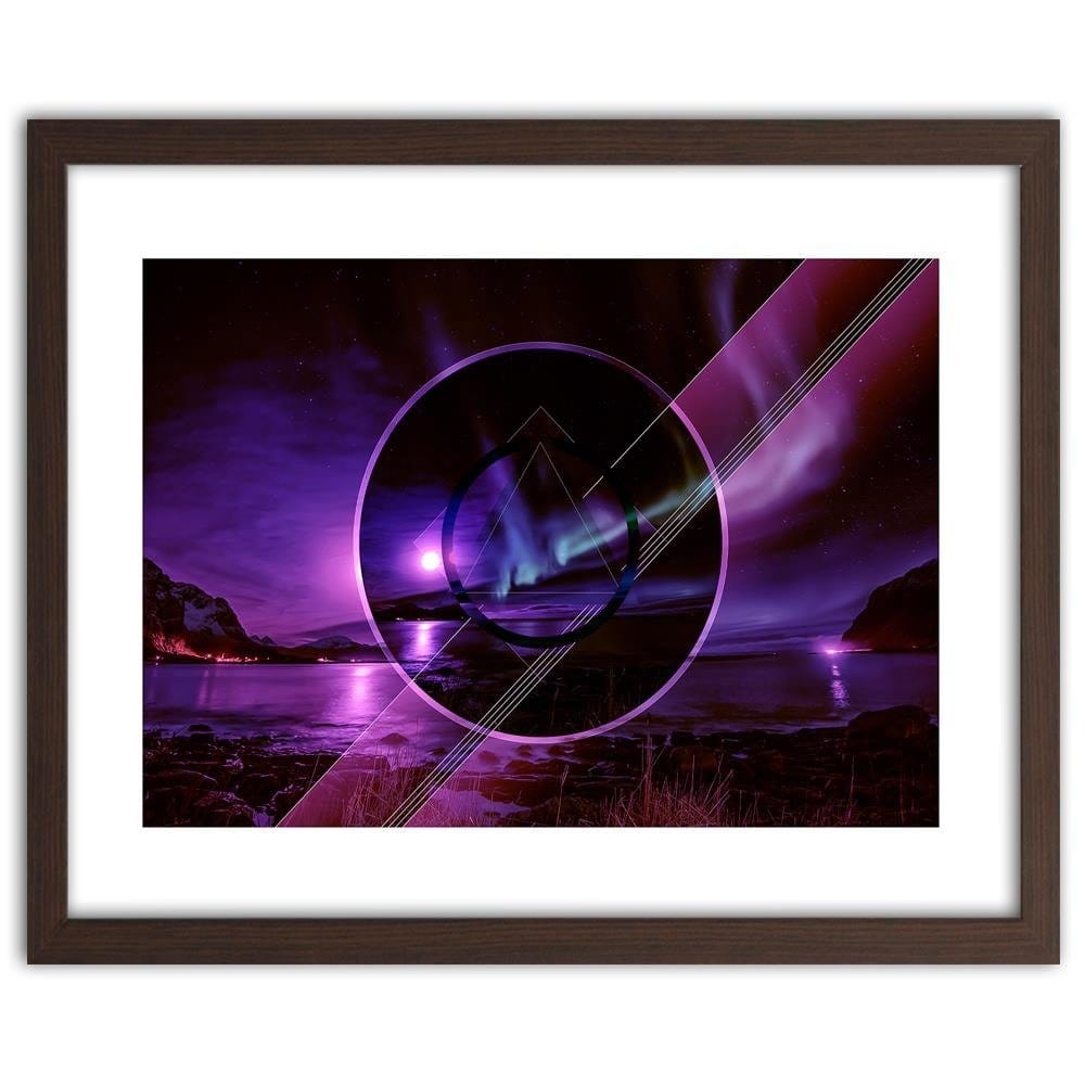Glezna brūnā rāmī - Aurora 2 Of Geometric Figures Home Trends DECO