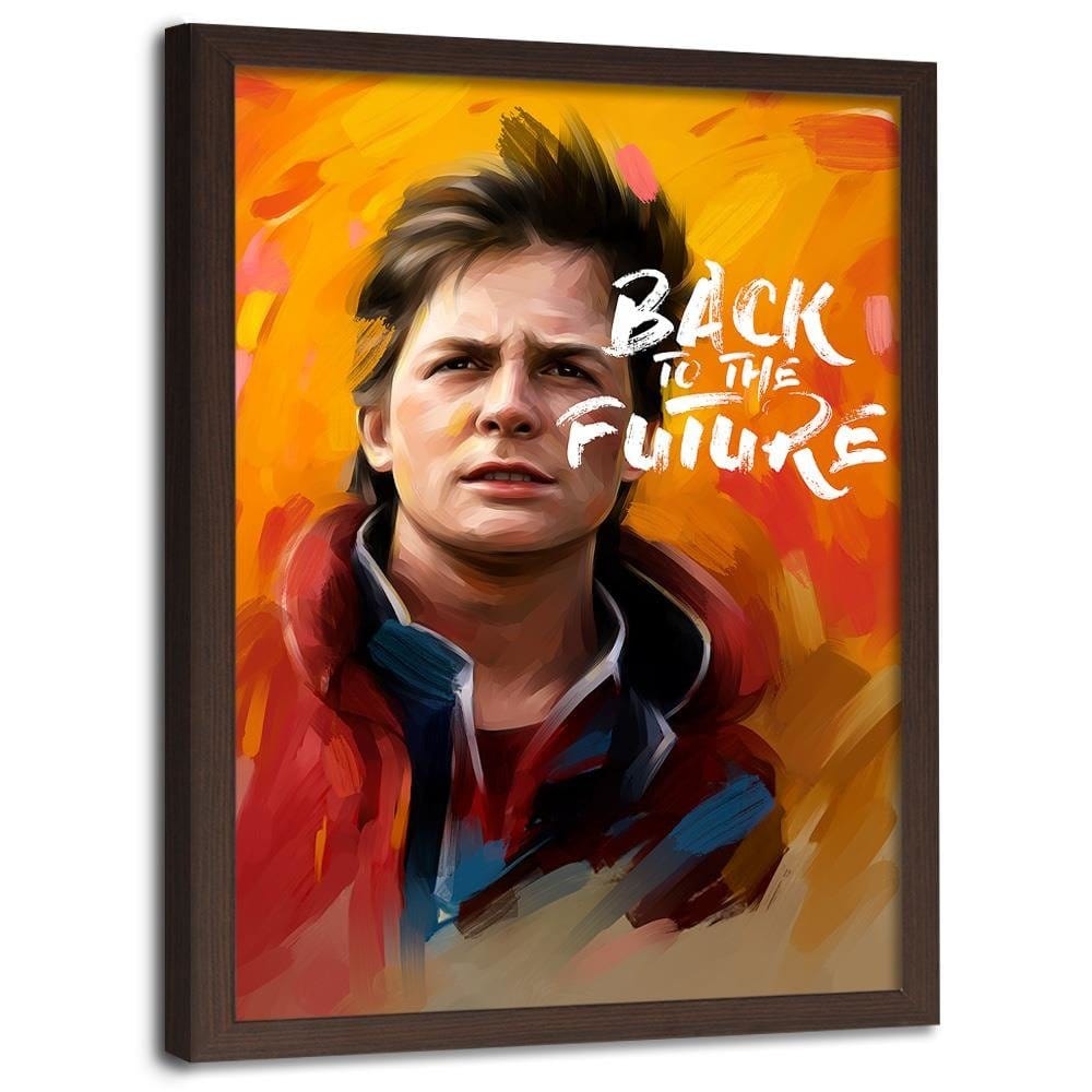 Glezna brūnā rāmī - Back To The Future 2 Home Trends DECO
