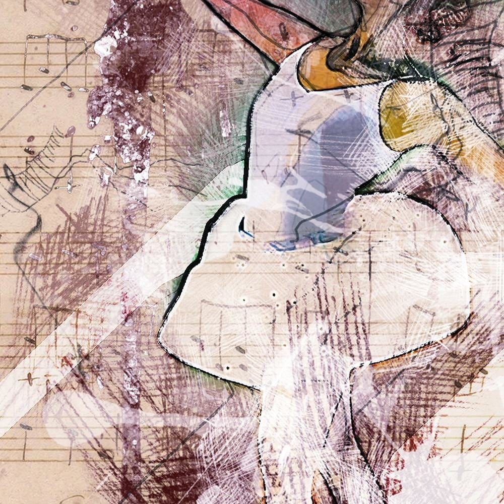 Glezna brūnā rāmī - Ballerina In A White Dress Home Trends DECO