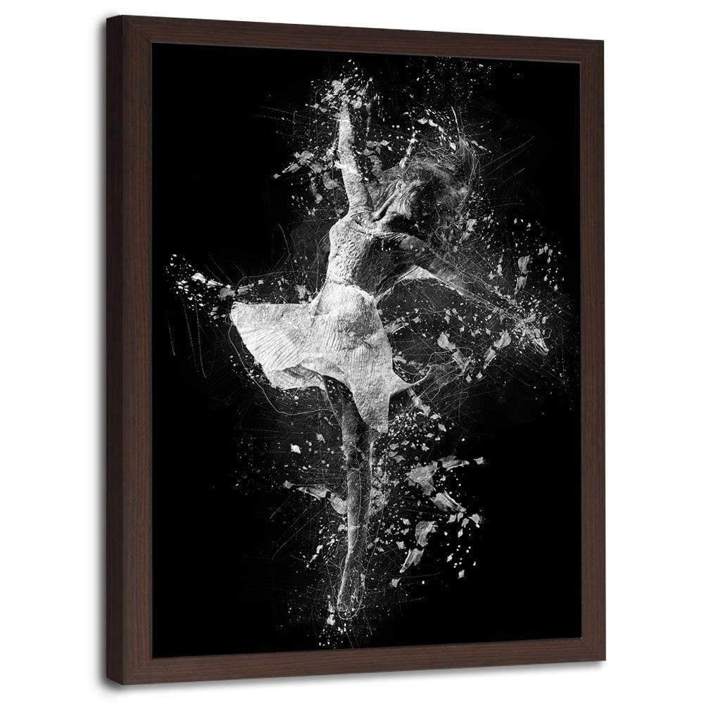 Glezna brūnā rāmī - Ballet dancer Home Trends DECO
