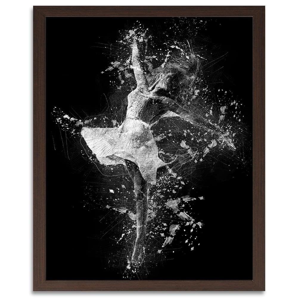 Glezna brūnā rāmī - Ballet dancer Home Trends DECO