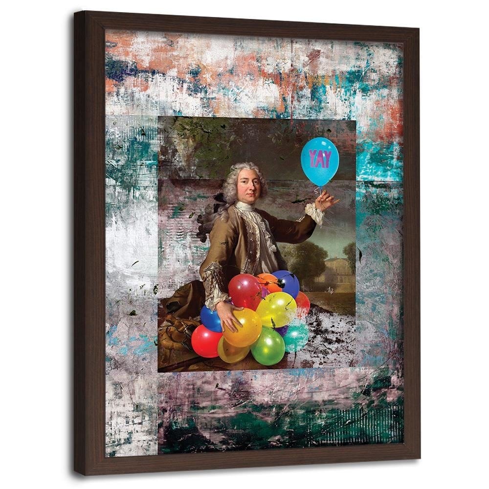 Glezna brūnā rāmī - Baroque Rococo Balloons Home Trends DECO