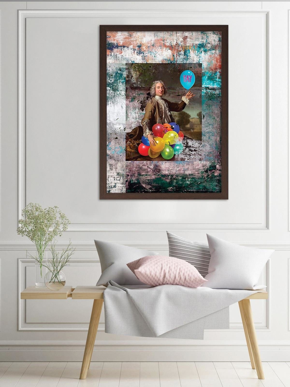 Glezna brūnā rāmī - Baroque Rococo Balloons Home Trends DECO