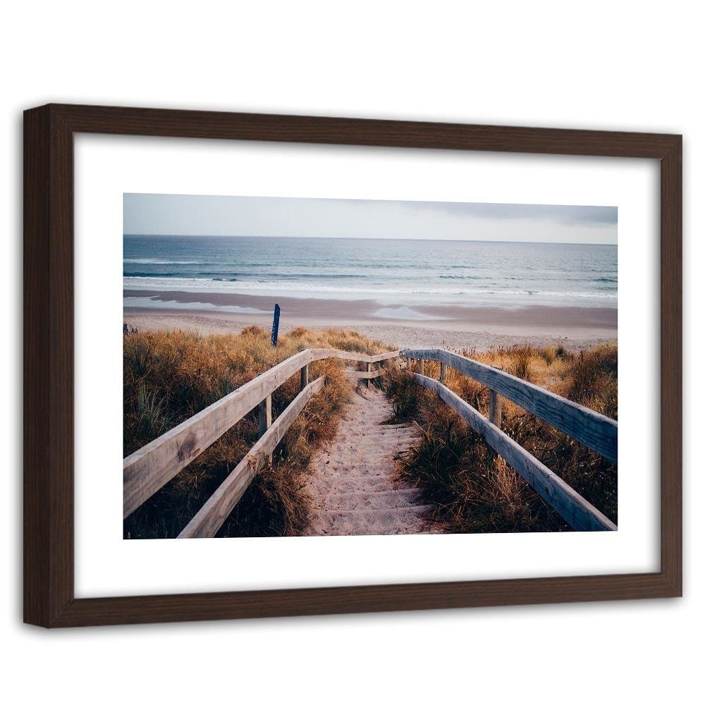 Glezna brūnā rāmī - Beach And Seas Home Trends DECO