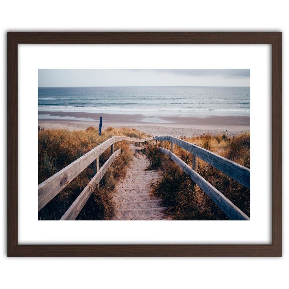 Glezna brūnā rāmī - Beach And Seas Home Trends DECO