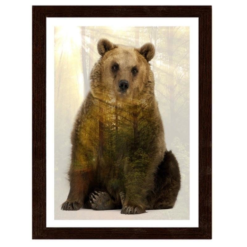 Glezna brūnā rāmī - Bear Home Trends DECO