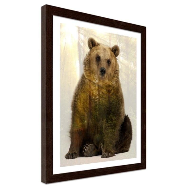 Glezna brūnā rāmī - Bear Home Trends DECO