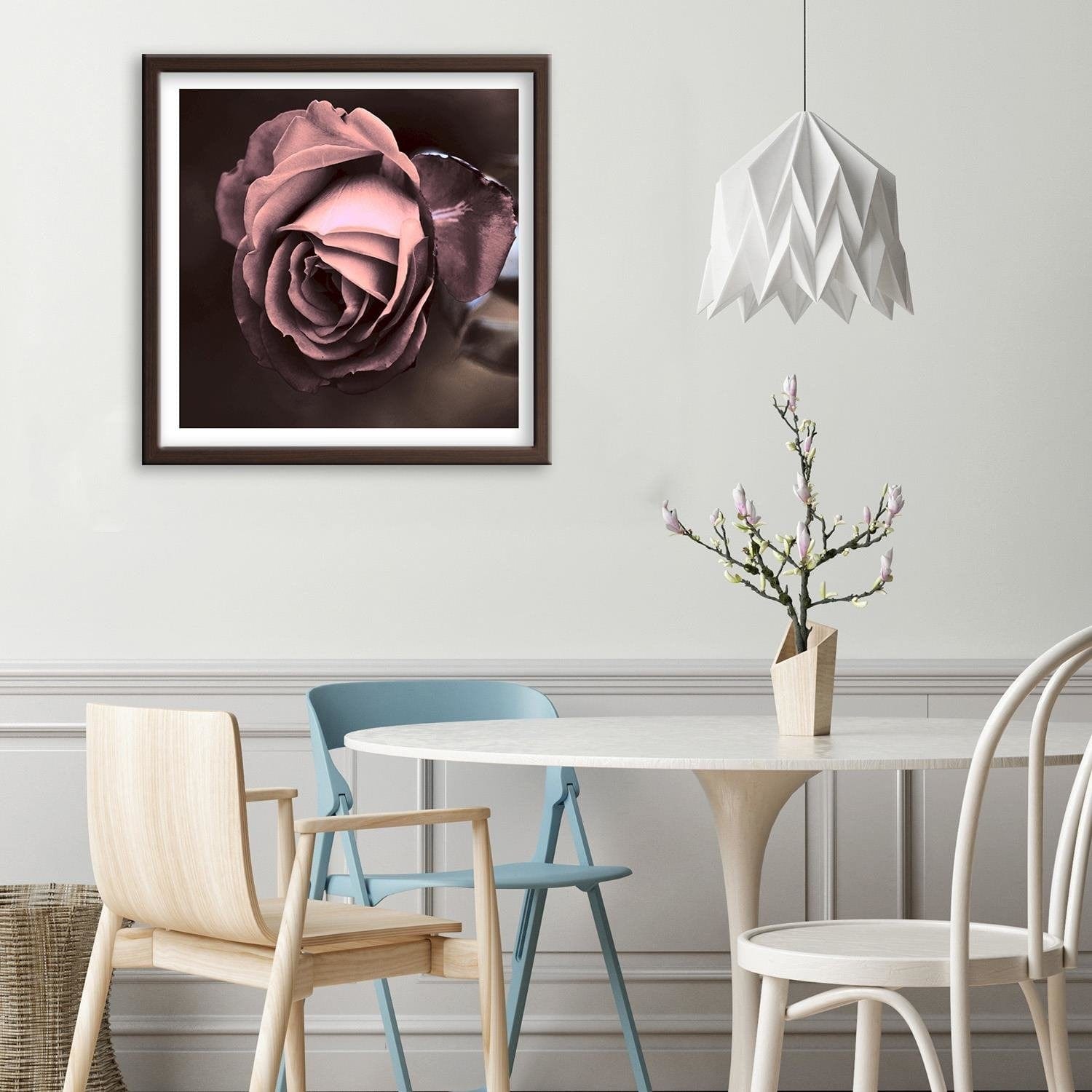 Glezna brūnā rāmī - Beautiful Rose Home Trends DECO