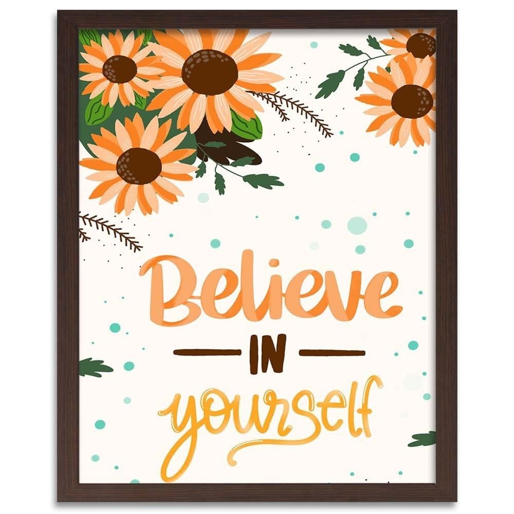 Glezna brūnā rāmī - Believe In Yourself Home Trends DECO