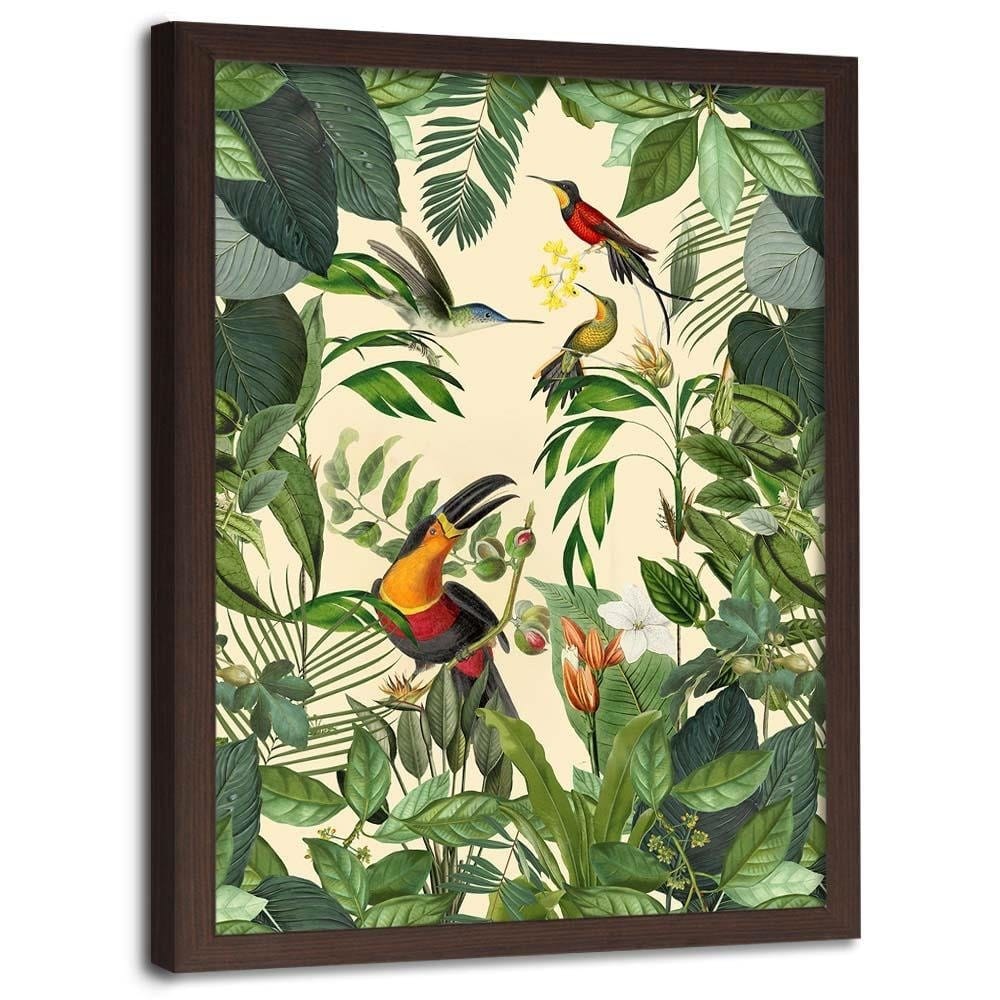 Glezna brūnā rāmī - Bird Heaven Home Trends DECO