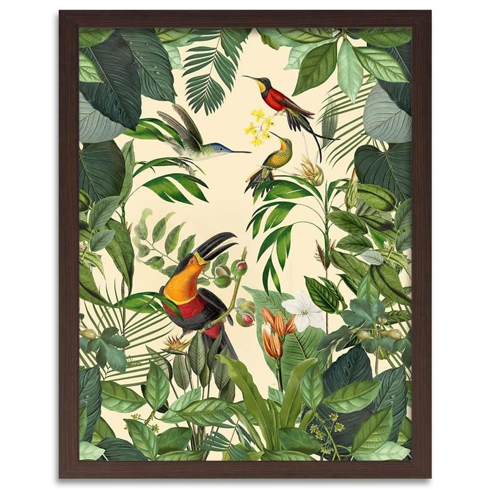 Glezna brūnā rāmī - Bird Heaven Home Trends DECO