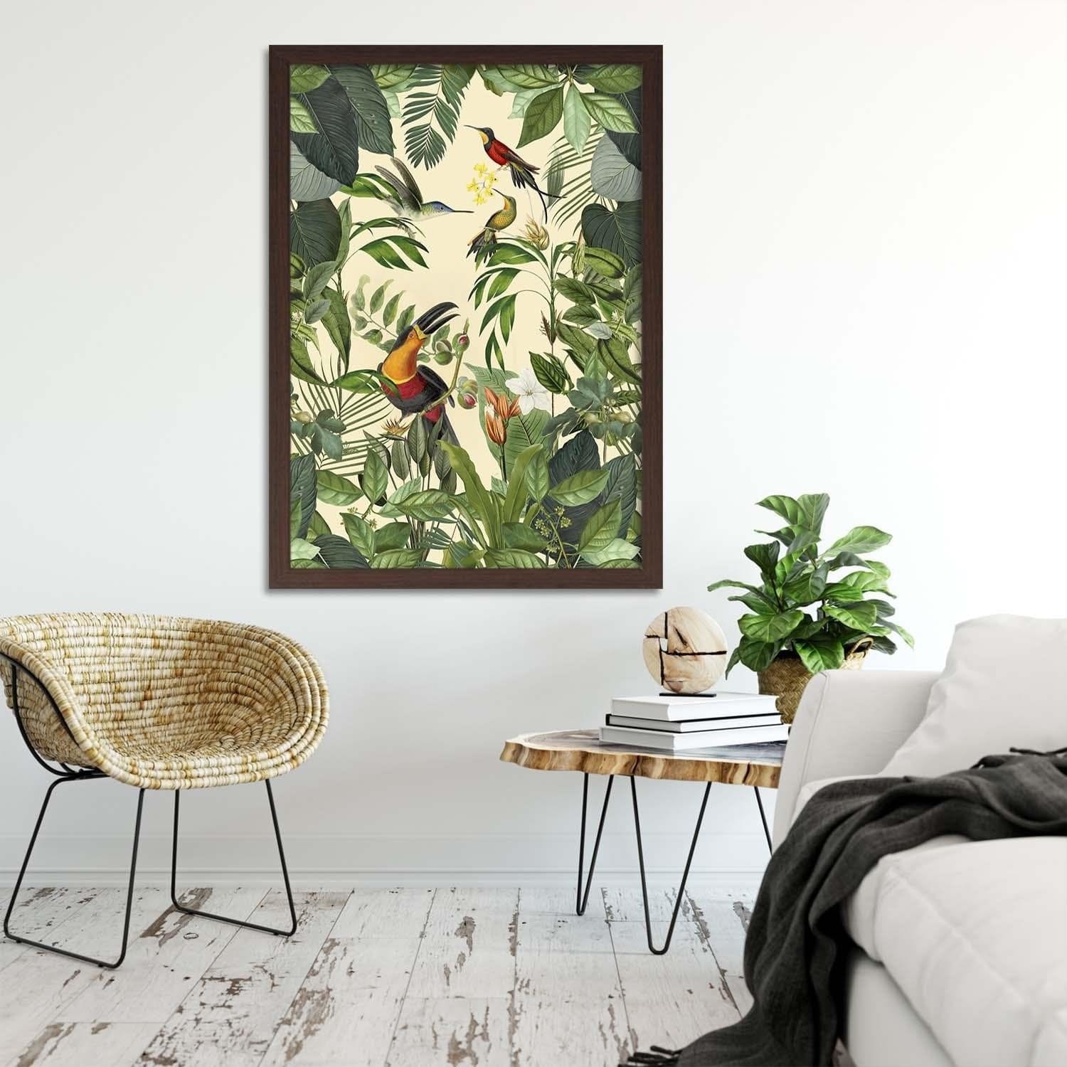 Glezna brūnā rāmī - Bird Heaven Home Trends DECO