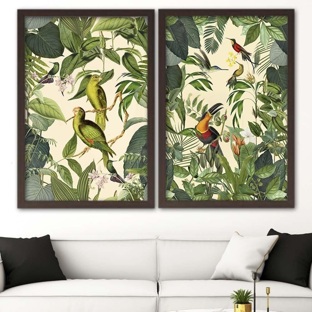Glezna brūnā rāmī - Bird Heaven Home Trends DECO