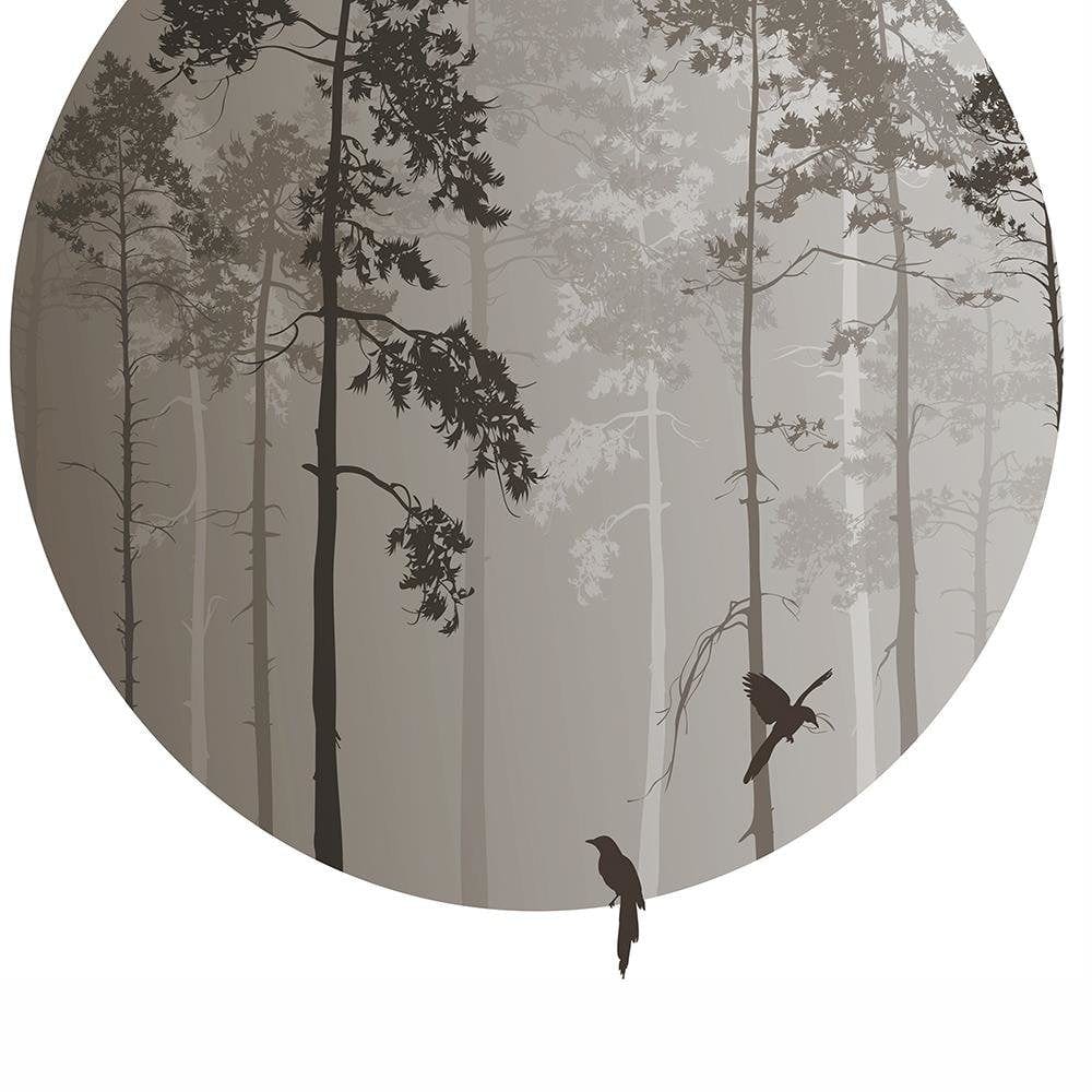 Glezna brūnā rāmī - Birds In The Forest Home Trends DECO