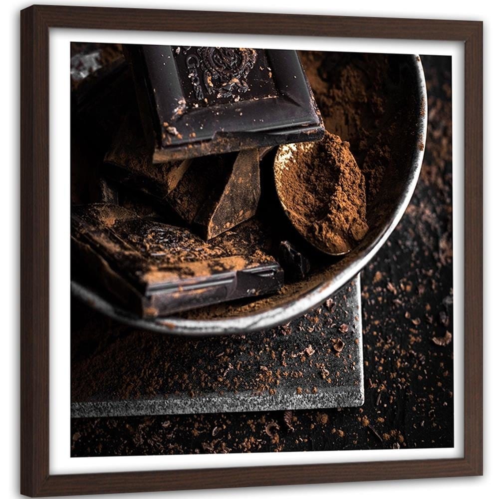 Glezna brūnā rāmī - Bitter Chocolate And Cocoa Home Trends DECO