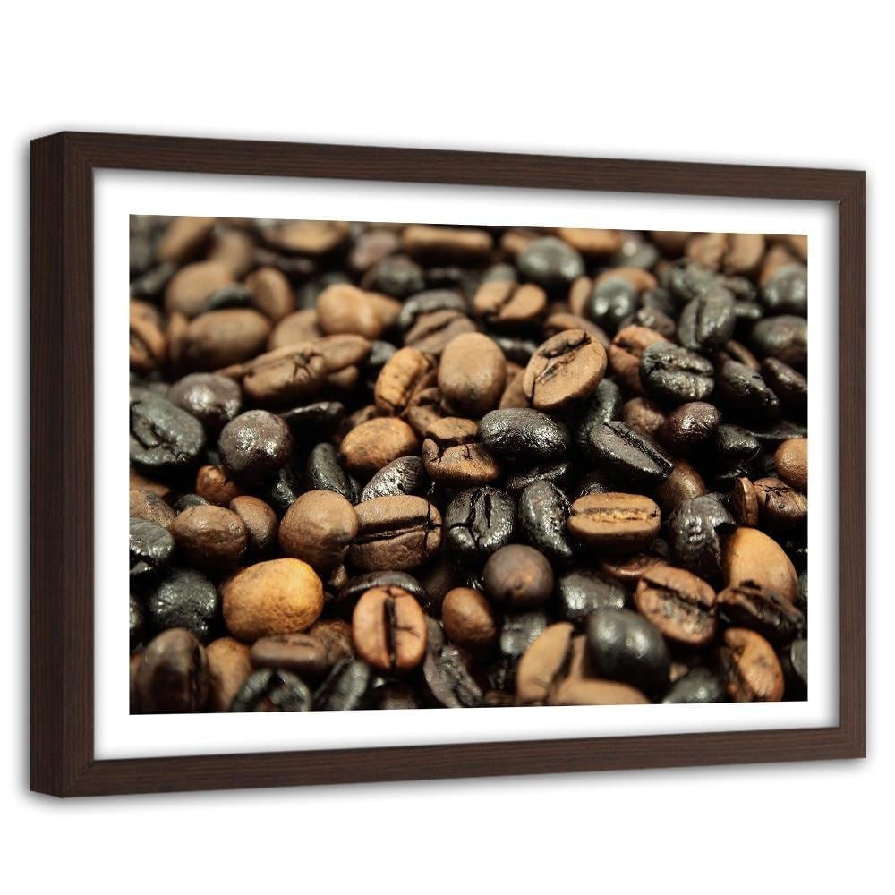 Glezna brūnā rāmī - Black And Brown Coffee Beans Home Trends DECO