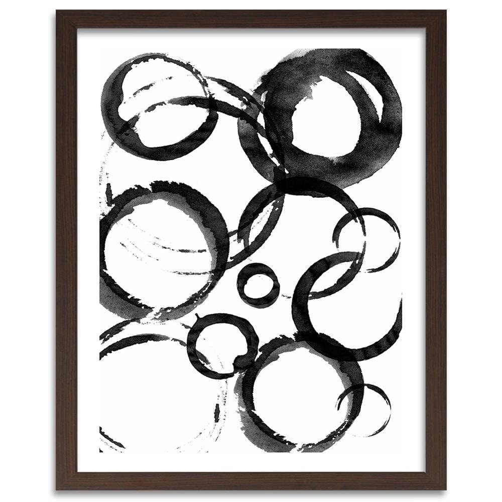 Glezna brūnā rāmī - Black Circles Home Trends DECO