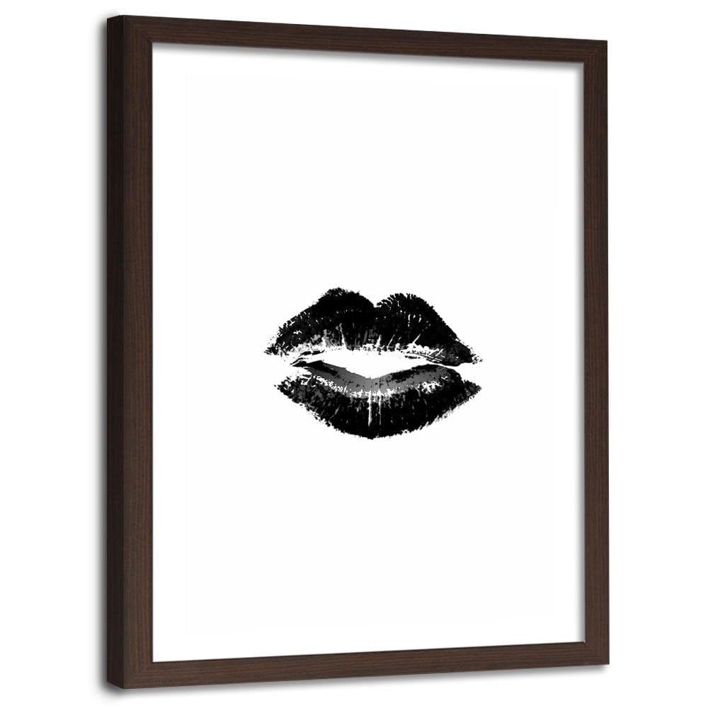 Glezna brūnā rāmī - Black Lips Home Trends DECO