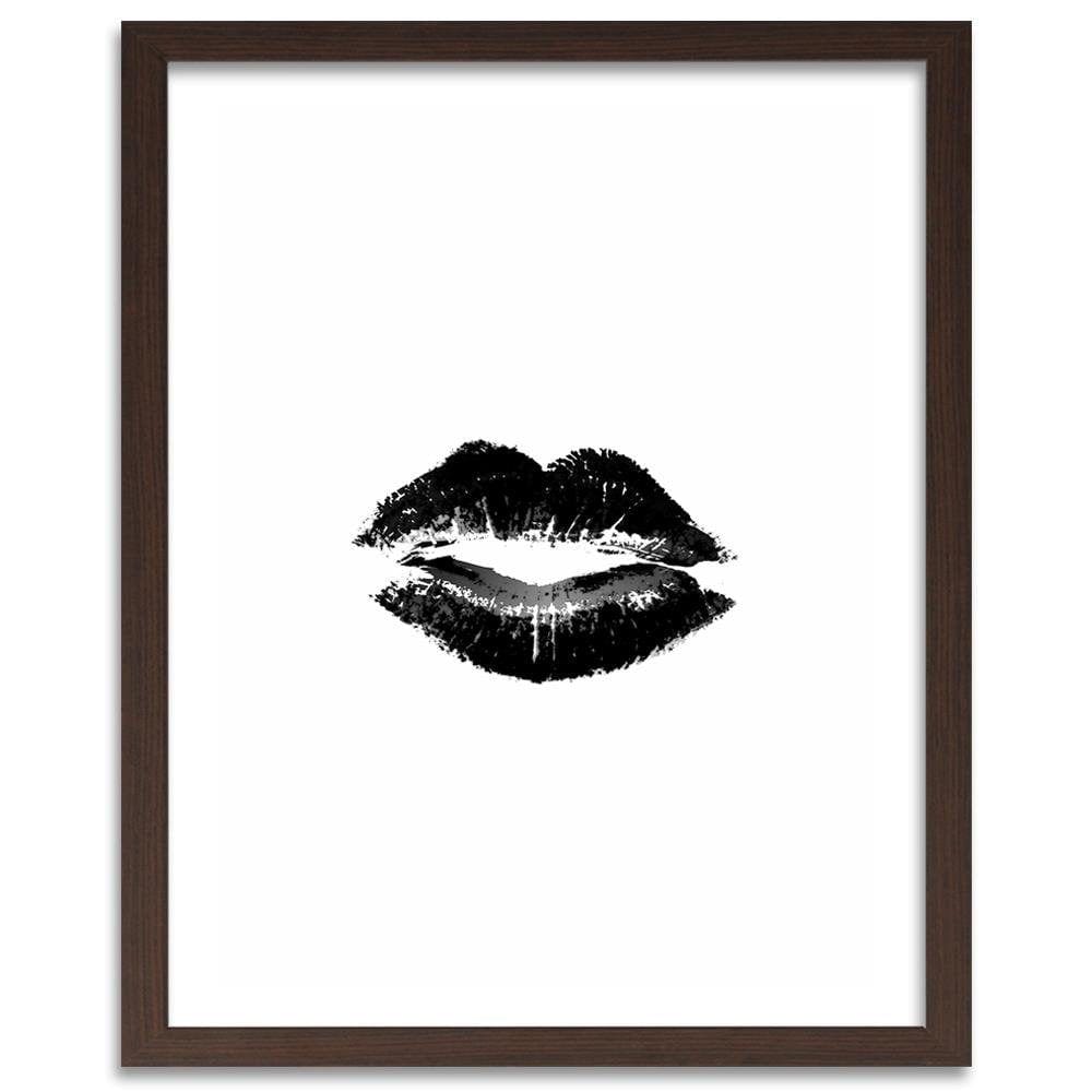 Glezna brūnā rāmī - Black Lips Home Trends DECO