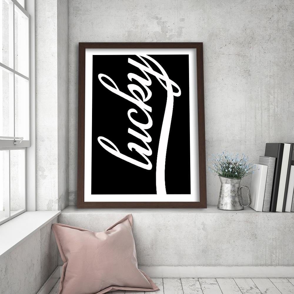 Glezna brūnā rāmī - Black Lucky Home Trends DECO