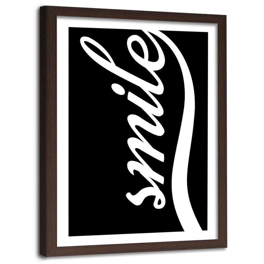 Glezna brūnā rāmī - Black Smile Home Trends DECO