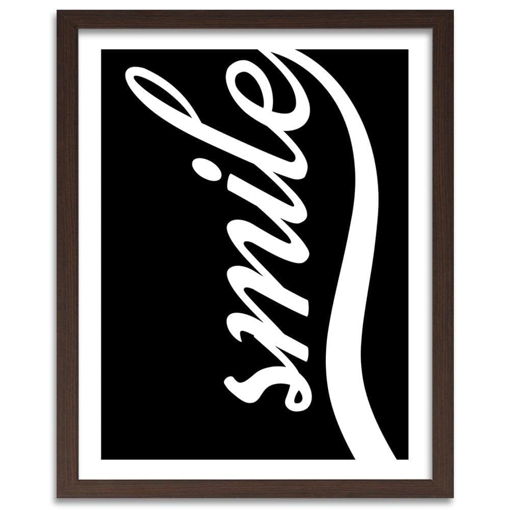 Glezna brūnā rāmī - Black Smile Home Trends DECO