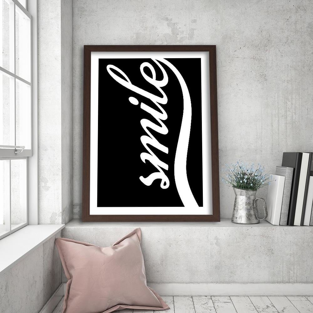 Glezna brūnā rāmī - Black Smile Home Trends DECO