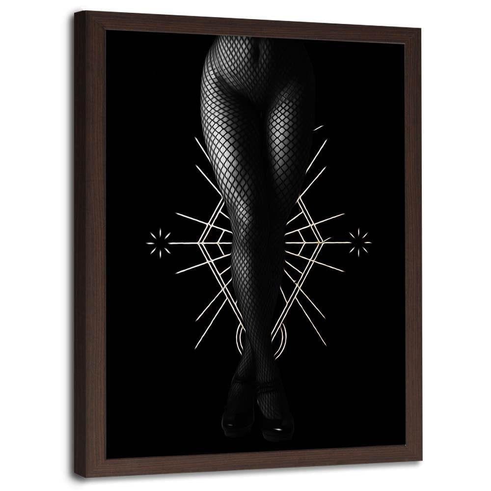 Glezna brūnā rāmī - Black Stockings Home Trends DECO