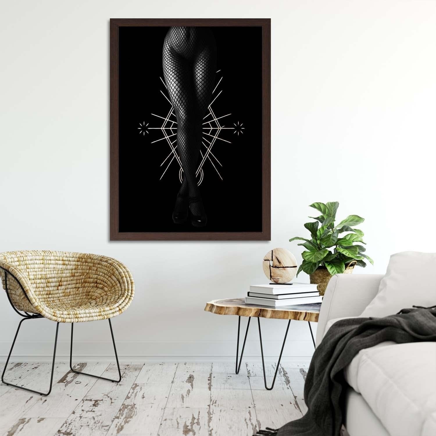 Glezna brūnā rāmī - Black Stockings Home Trends DECO