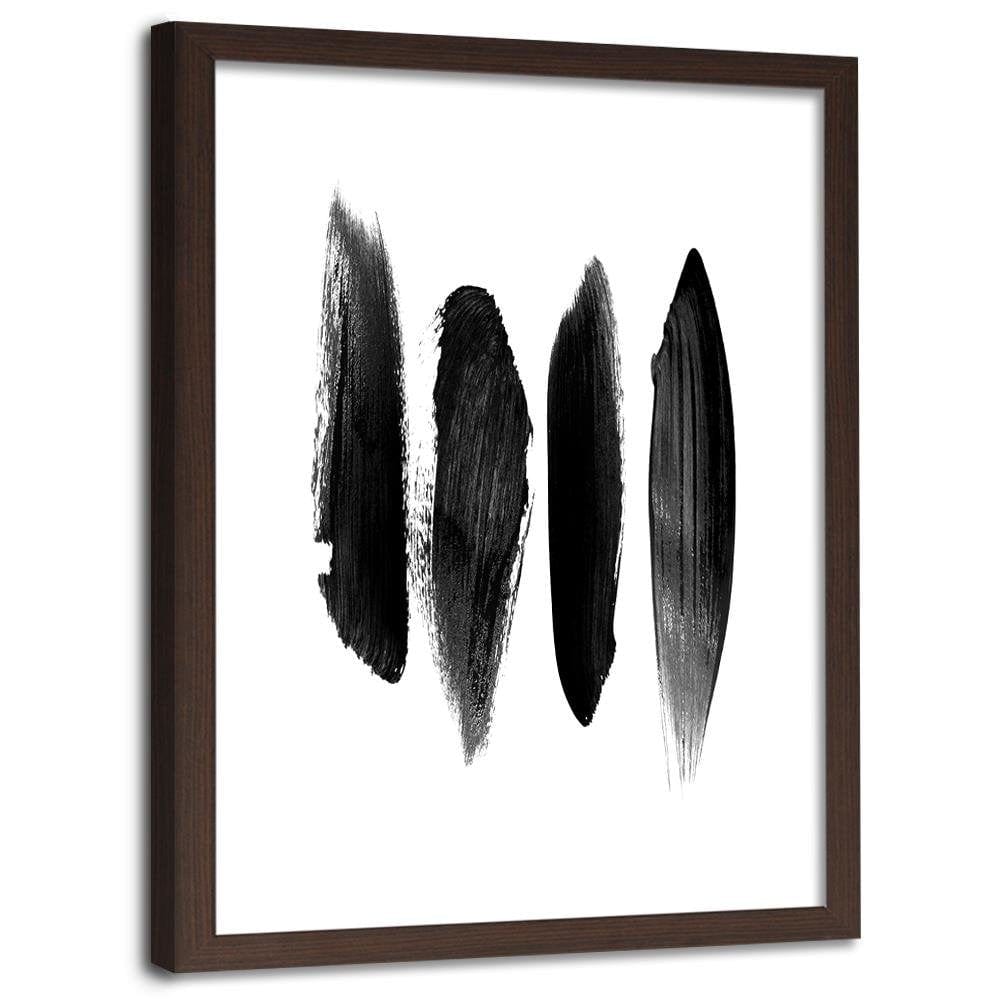 Glezna brūnā rāmī - Black Stripes Home Trends DECO