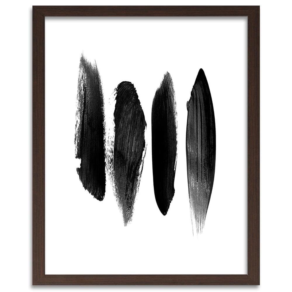 Glezna brūnā rāmī - Black Stripes Home Trends DECO