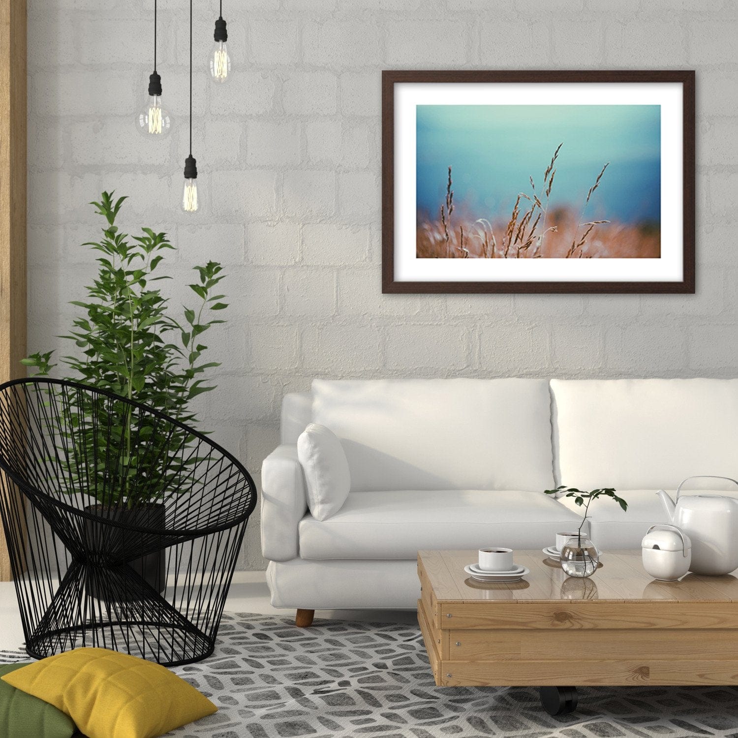 Glezna brūnā rāmī - Blades Cereals Home Trends DECO