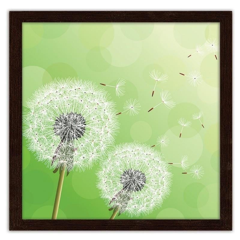 Glezna brūnā rāmī - Blower on green background Home Trends DECO