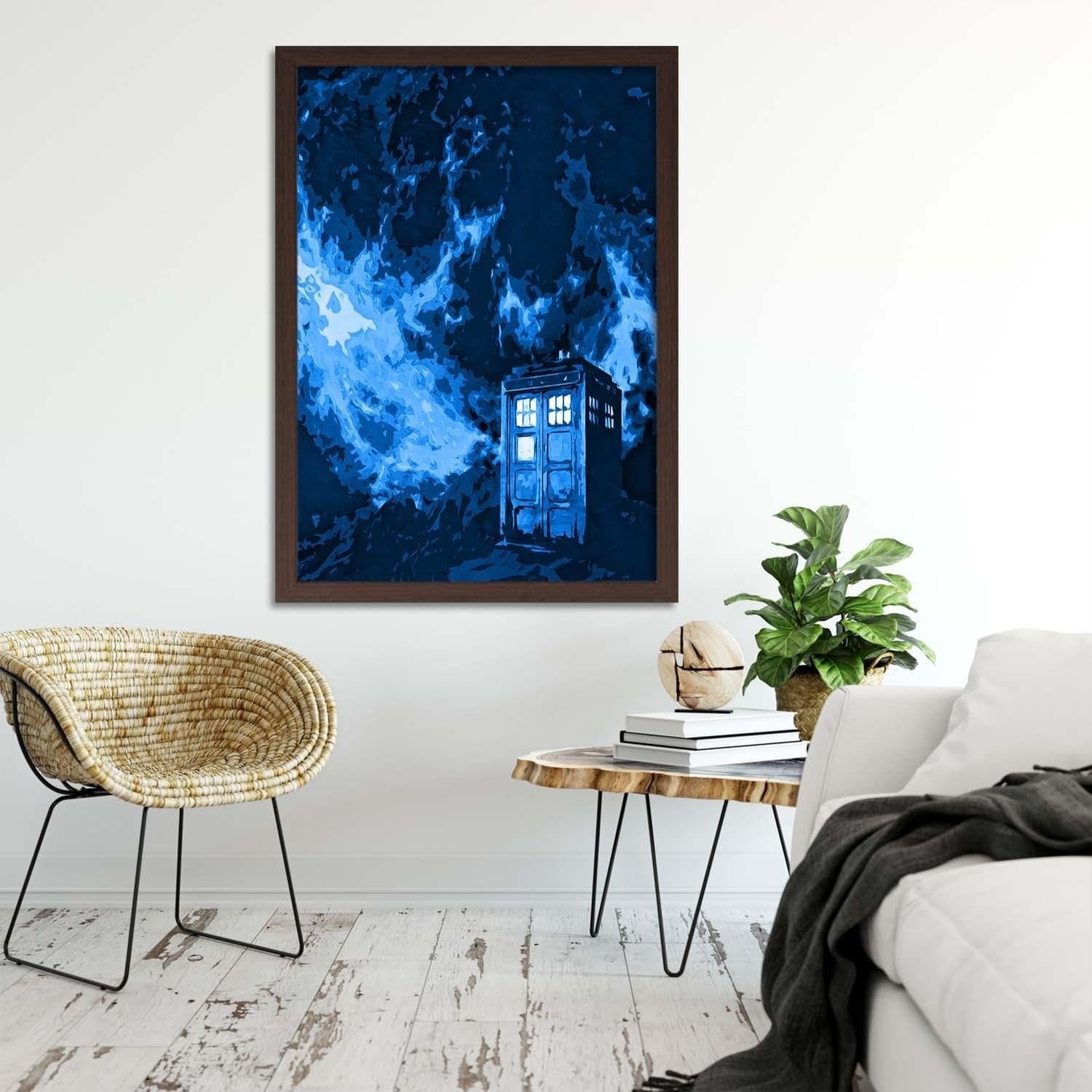 Glezna brūnā rāmī - Blue Building Home Trends DECO