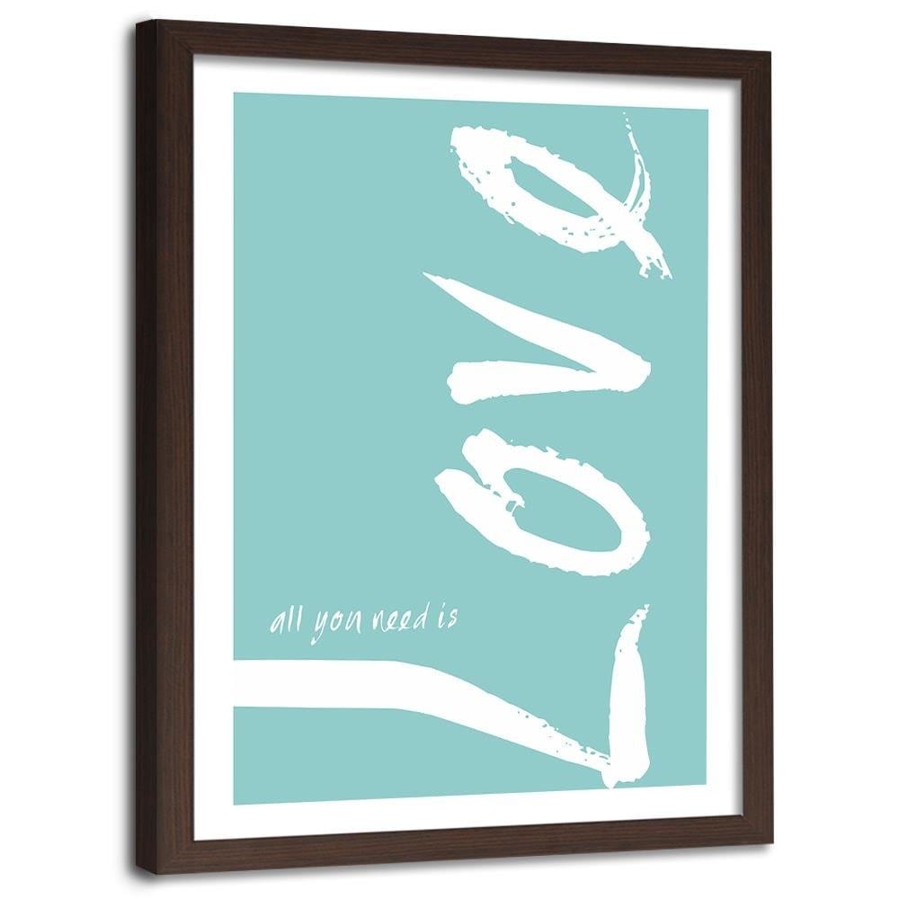 Glezna brūnā rāmī - Blue Love Home Trends DECO